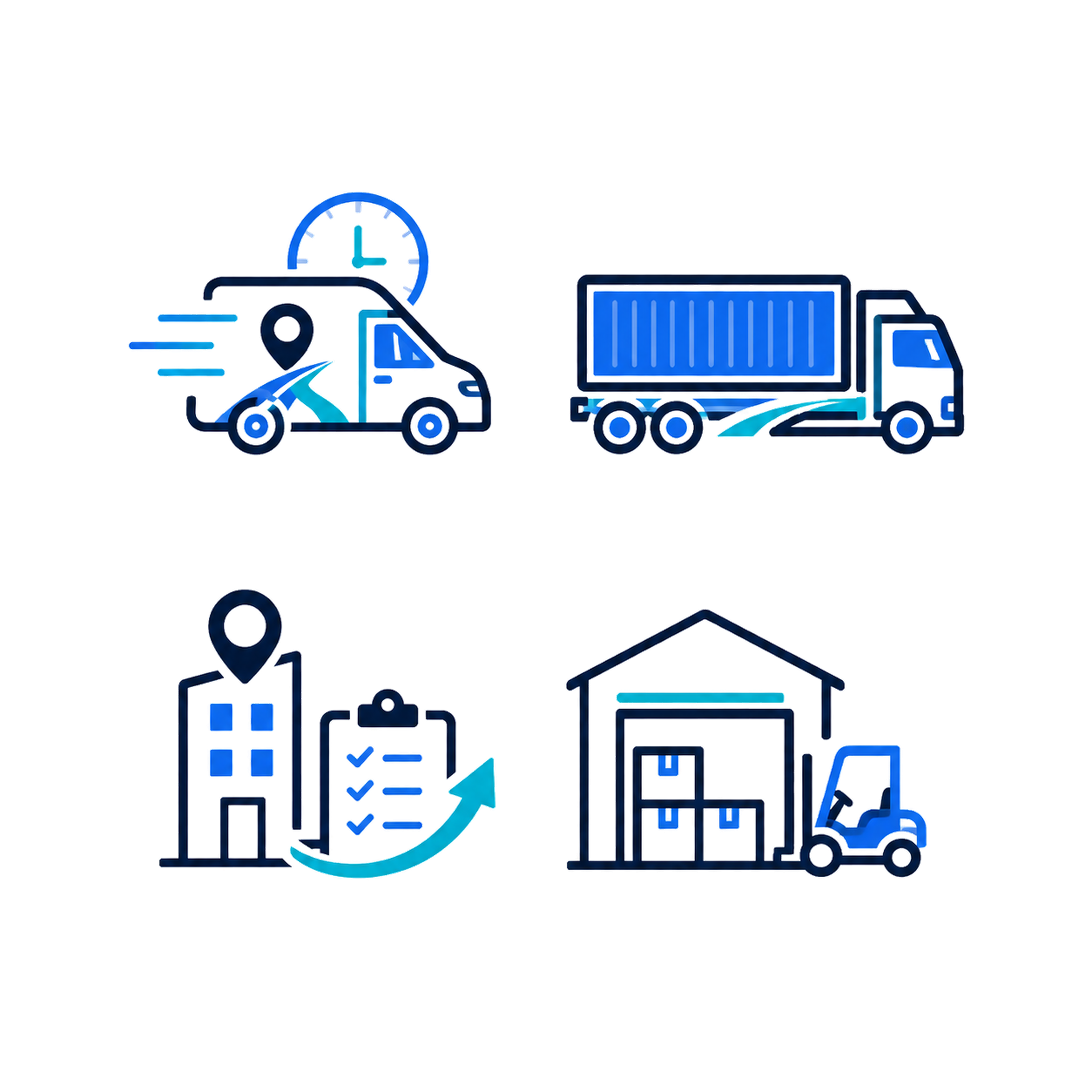 Icones dos servicos de entrega da RotaPrime